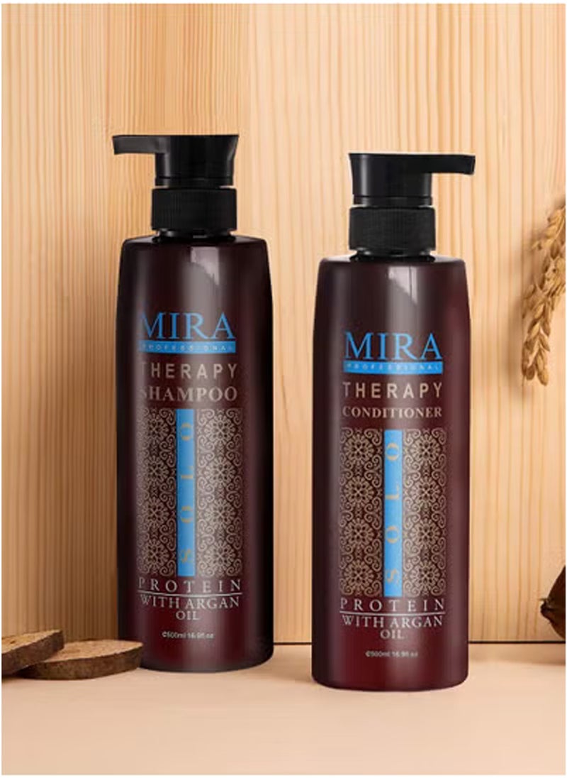 Mira Therapy Shampoo and Conditioner for Keratin and Protein Treated Hair Set of 2 x 500ml