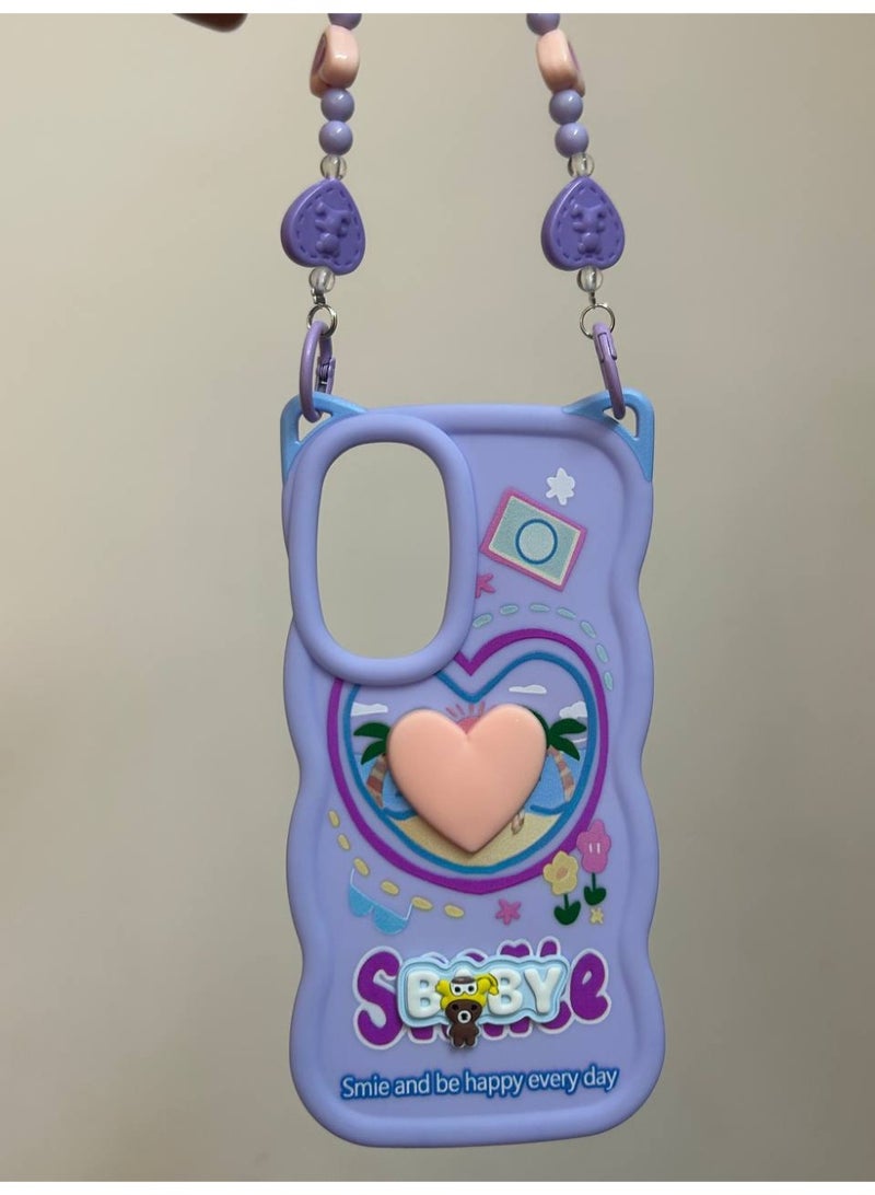 A new cartoon-designed back cover in the shape of a heart with the word "BABY" on it, compatible with the Samsung A16 phone. - Image 1