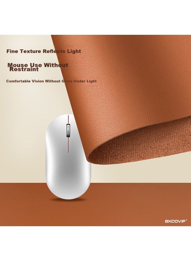 Exco 1.2-meter Extra Large Waterproof Mouse Pad, Computer Office Keyboard Desk Mat, Pu Leather Non-slip Flocked Surface Study Writing Desk Mat, Tea Color 9210 - Image 5