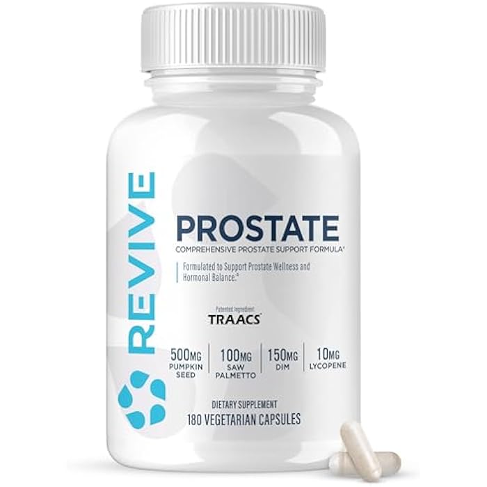 Revive MD Prostate Supplements for Men – Maintain Healthy Prostate-Specific Antigen (PSA) & Estrogen Levels and Urinary Flow – with Saw Palmetto & Beta Sitosterol for Prostate Health (60 Servings) - Image 1