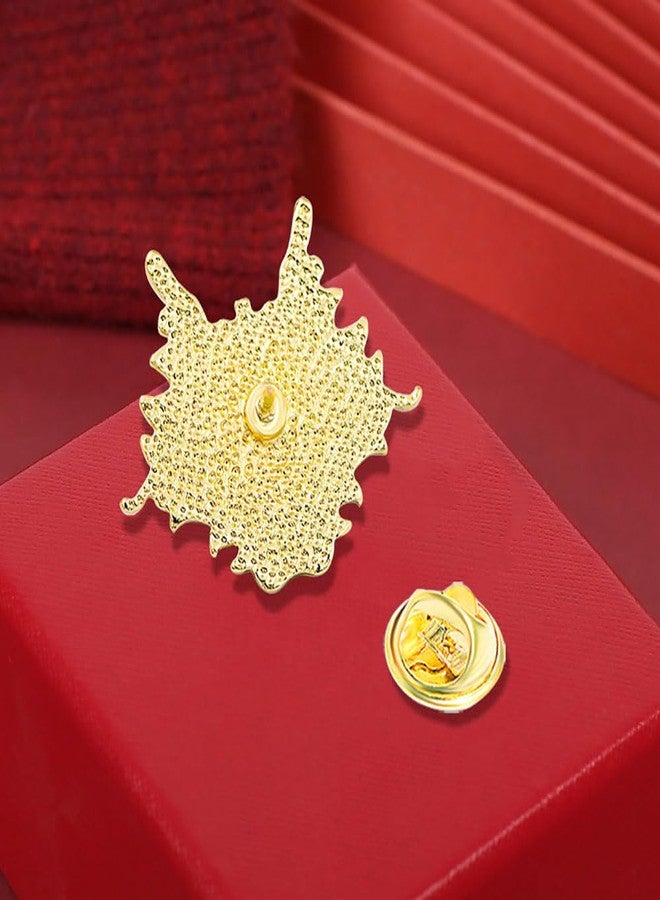 FUTIMELY Dragon Head Brooch Set for Women Men Cute Cartoon Animal Dragon Brooch Fashion Enamel Crafts Lapel Pins Creative Zodiac Badges Couple Jewelry Gift (dragon) - Image 5