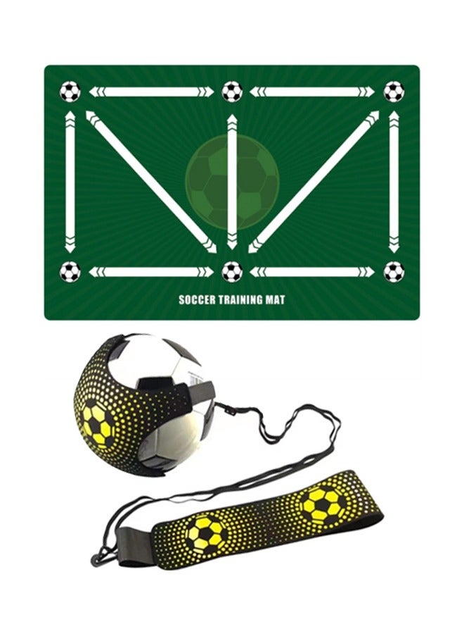 Generic Soccer Football Training Mat Indoor Outdoor Football Footstep Training Equipment for All Ages, Silent Shock Absorption, Speed and Strength Improvement, Perfect for Soccer Enthusiasts Athletes  - Image 1
