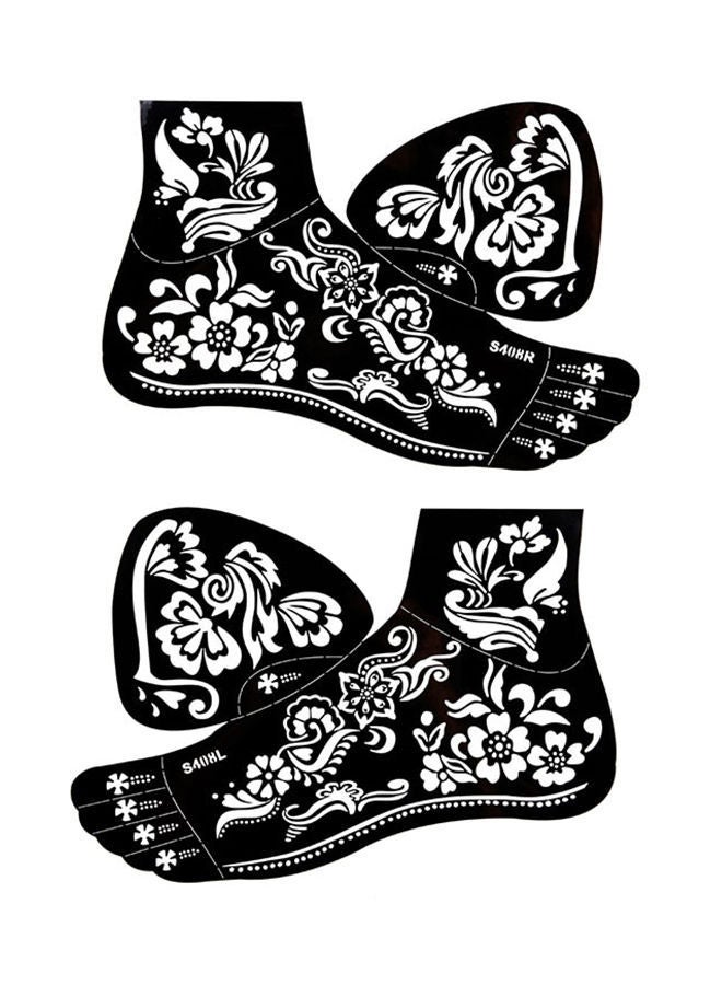 NIBEMINENT 2-Piece Glamorous Vogue Elegant Laced Waterproof Temporary Tattoo Sticker Set - Image 1