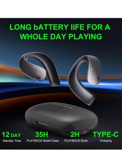 BLACK SHARK Black Shark Earphone T20 Earphone With Open Ear Wireless Earbuds Design, 35 Hours Long Battery Life, Strong 5.3 Bluetooth Connectivity, IPX67 Water Resistance and Comfortable and Lightweight Global Version 2024  - Image 4
