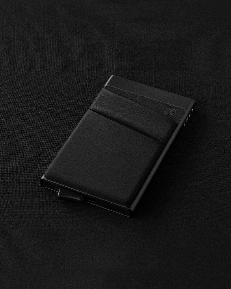 VULKIT VULKIT Card Holder with Money Pocket Pop Up Wallet RFID Blocking Slim Metal Bank Card Case Holds 5 Cards and Notes(Black)  - Image 5