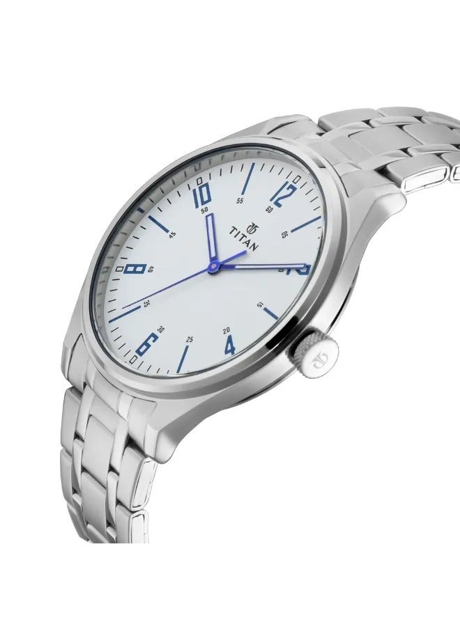 TITAN Men's Analog Round Shape Metal Wrist Watch - 1802SM01 - 48 Mm - Image 2