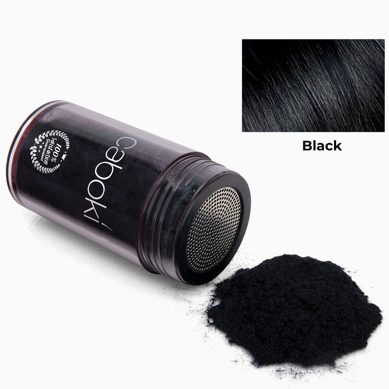 Caboki Hair Loss Concealer, All-Natural Hair Building Fiber. Make Thin Hair Look 10X Fuller Instantly. Eliminate the Appearance of Bald Spot and Thinning Hair (30G, 90-Day Supply). Black - Image 2