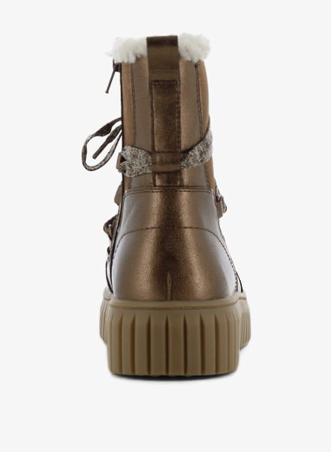 اس جي أحذية نسائية عالية بسحاب وجوانب متباينة - Image 3