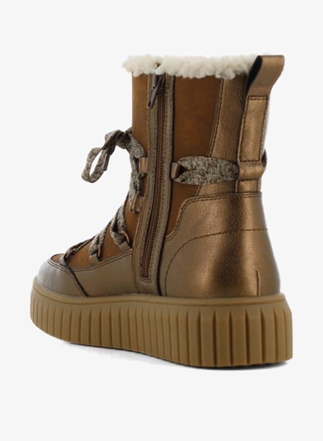 اس جي أحذية نسائية عالية بسحاب وجوانب متباينة - Image 4