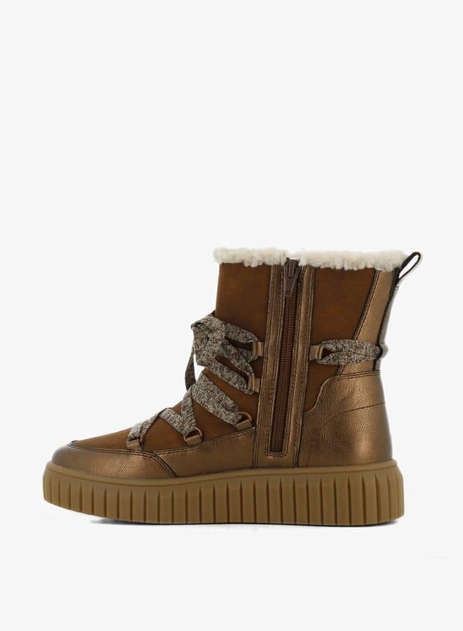 اس جي أحذية نسائية عالية بسحاب وجوانب متباينة - Image 5