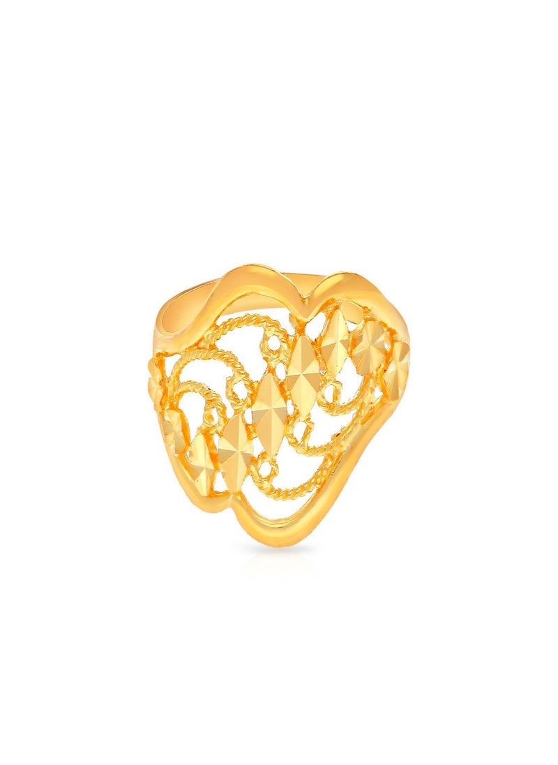 Malabar Gold and Diamonds خاتم من الذهب الأصفر عيار 22 قيراط عيار 916 RG1170772Y16 للنساء  - Image 2