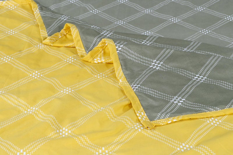 RD TREND® Glace Cotton Reversible Dohar for Single Bed (60x90 Inch) | Soft AC Blanket for Summer & Winter | Lightweight Comforter for All Seasons |Yellow & Green - Image 3