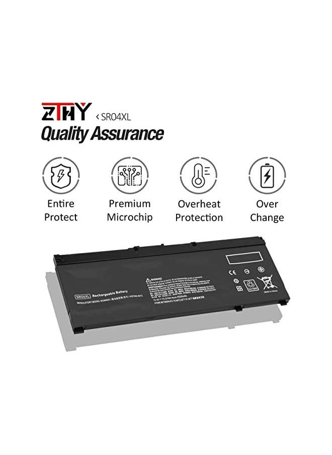 ZTHY بطارية بديلة للكمبيوتر المحمول Sr04Xl لأجهزة HP Pavilion Power 15-Cx0Xxx 15-Cb000 15-Cb000 Omen 15-Ce000 15-Ce015Dx 15-Dc0000 Series 917678-1B1 917678-2B1 917724-855 Hstnn-Db7W Hstnn-Ib7Z Tpn-Q193  - Image 2