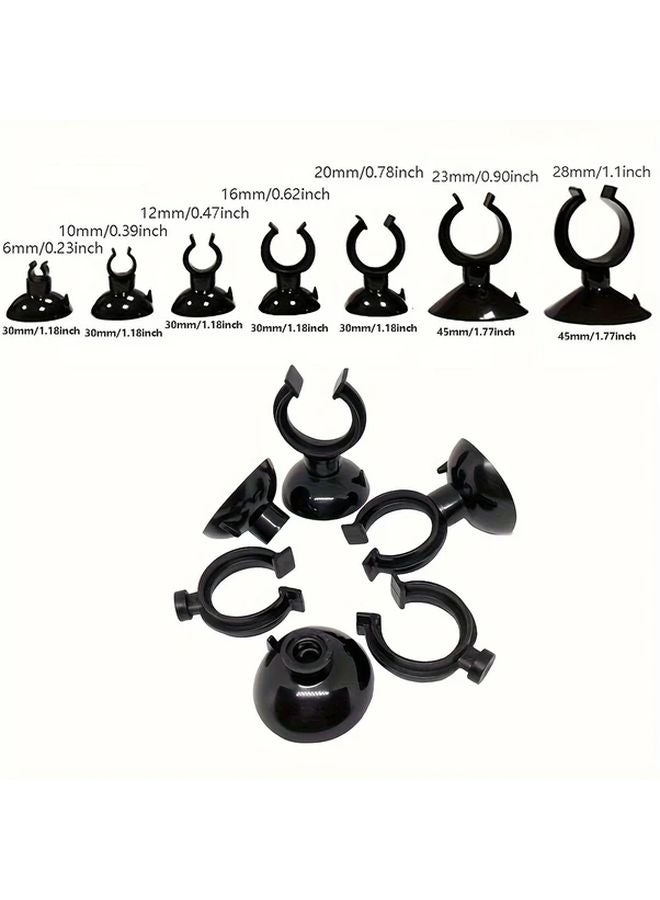 10Pcs Black Aquarium Suction Cup Holder 10mm Clip 30mm Cup Filter Hose Pipe - Image 2
