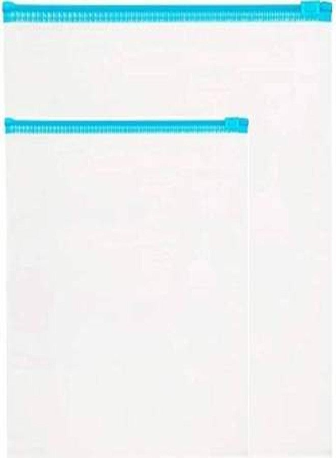 INKulture Zipper Seal Freezer Food/Vegetable/Fruit Storage Re-Usable Bags Large & Medium 30 Bags Plastic Storage Pouch (Pack of 30)( Clear) - Image 1