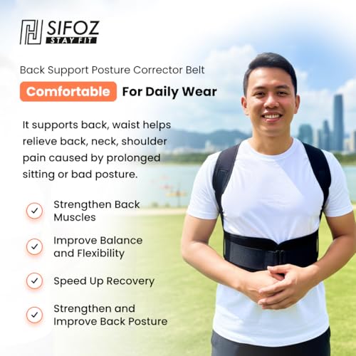 Sifoz Free Size Premium Posture Corrector For Men And Women Back Support Belt Back Pain Back Straight And Shoulder Support Belt - Image 3