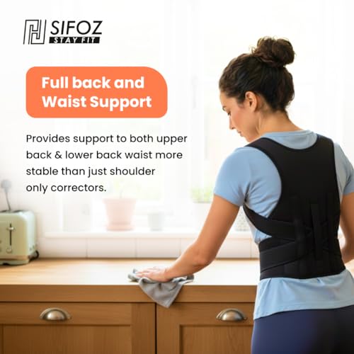 Sifoz Free Size Premium Posture Corrector For Men And Women Back Support Belt Back Pain Back Straight And Shoulder Support Belt - Image 4