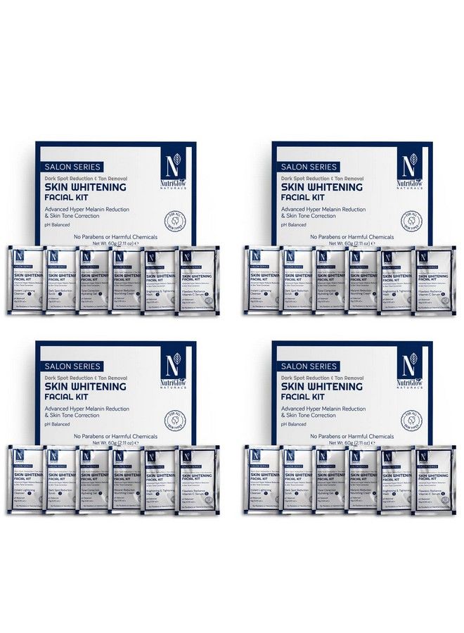NUTRIGLOW Natural'S Advanced Pro Formula Skin Whitening Facial Kit For Skin Tone Coreection Hyper Melanin Reduction 10Gmx6 Each Pack Of 4 - Image 2