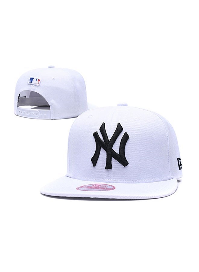 NEW ERA - New Era 9Fort New York Yankees American Hip Hop Baseball Hat Flat Edge Hat Sun Hat Pure Cotton Men's and Women's Street Dance Outdoor Sports White - Image 1