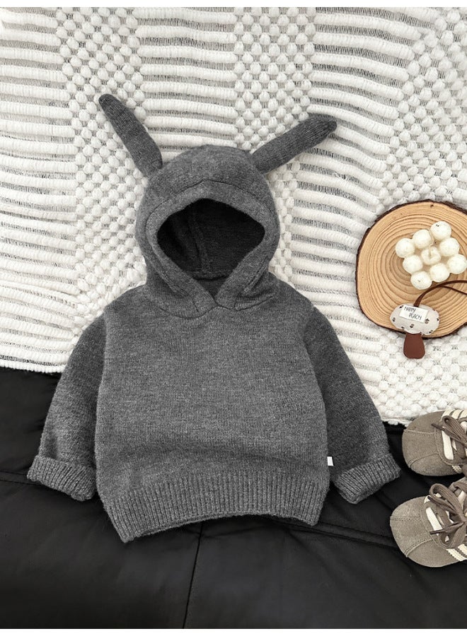 Men's And Women's Baby Autumn And Winter Clothing Lazy Hooded Knitwear New Style Fashionable Versatile Knitwear Jacket - Image 4