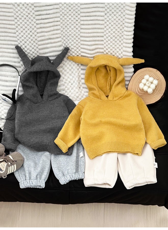 Men's And Women's Baby Autumn And Winter Clothing Lazy Hooded Knitwear New Style Fashionable Versatile Knitwear Jacket - Image 2