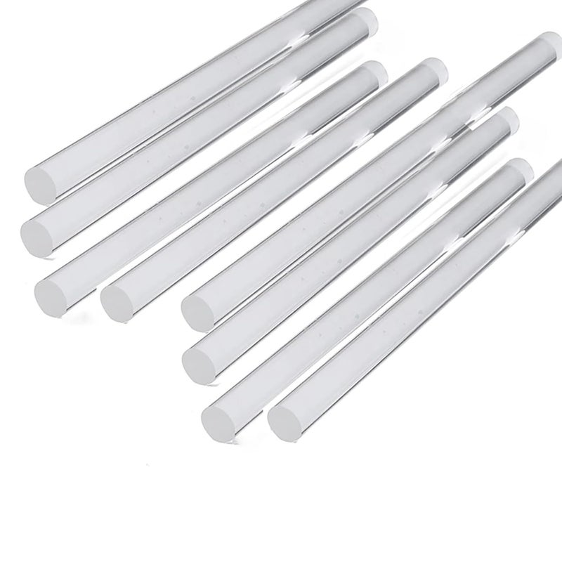 8PCS Clear Acrylic Rods 500mmx3mm For DIY Crafts Model Making And Creative Lighting - Image 1