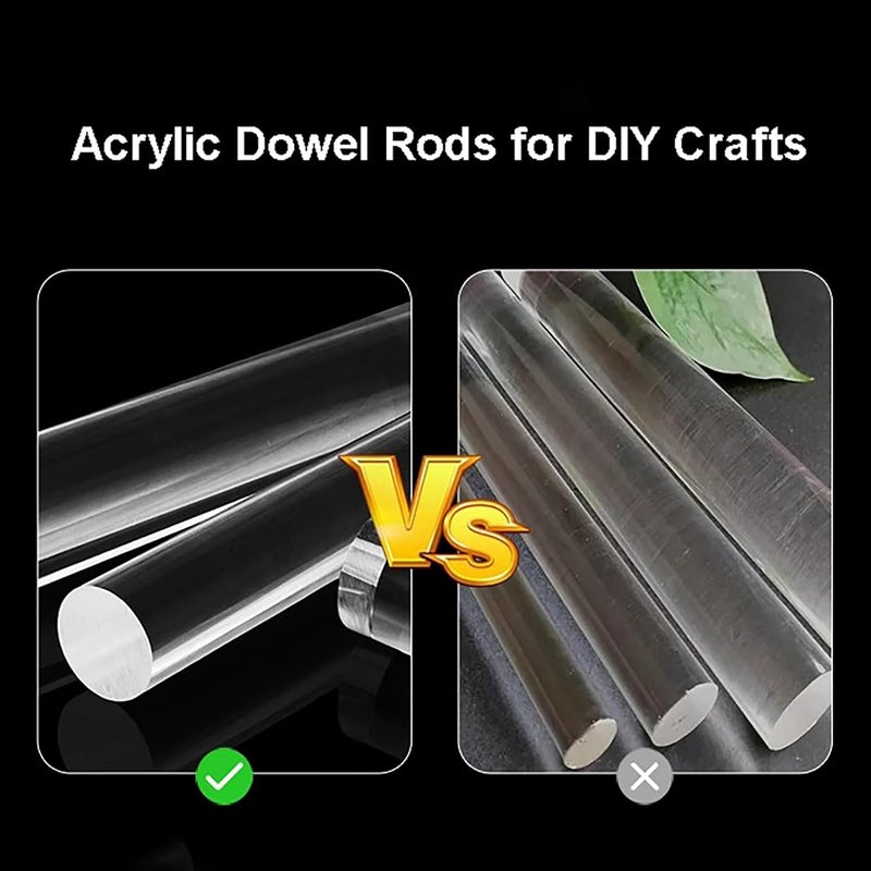 8PCS Clear Acrylic Rods 500mmx3mm For DIY Crafts Model Making And Creative Lighting - Image 5