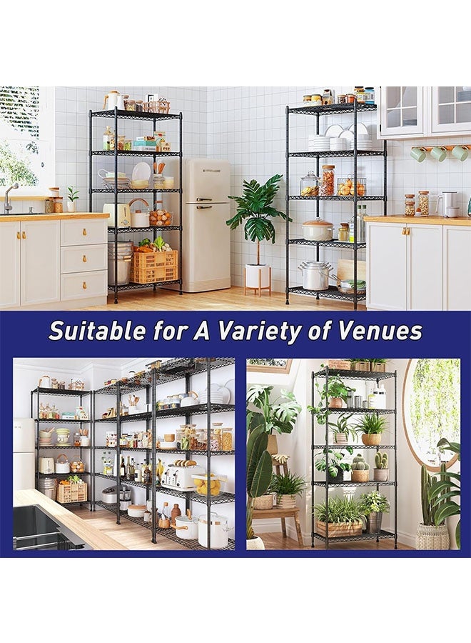 JCB CHIC Storage Shelves 5 Tier Garage Shelving Heavy Duty Adjustable Garage Shelves, Utility Rack Shelf, Shelving Units for Storage Warehouse Pantry Closet - Image 4