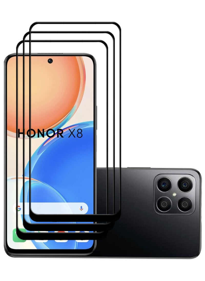 ACLIX 3 Pieces Antistatic ESD Dustproof Premium Quality High Definition Tempered Glass Screen Protector Designed For Honor X8 - Image 1