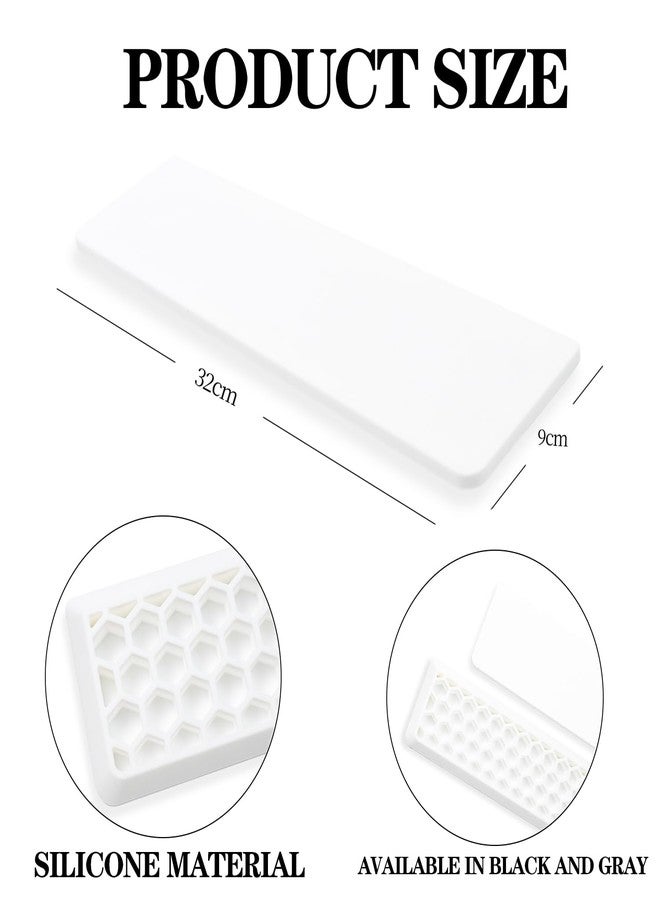 Sumgsn Ergonomic 75% Keyboard Wrist Rest-12.8" Silicone Non-Slip Keyboard Hand Rest, Relief of Hand Pain(White) - Image 3