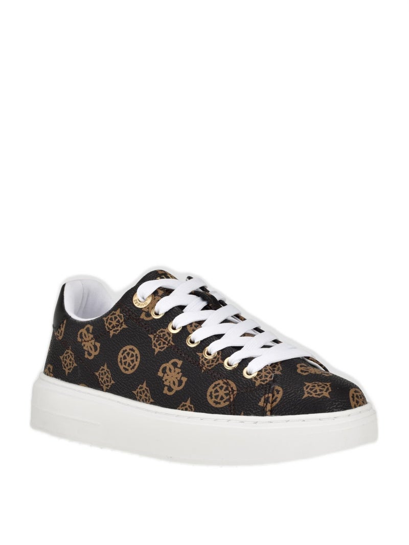 GUESS Women's DENESA Sneaker, Medium Brown Logo 210, 6 - Image 1