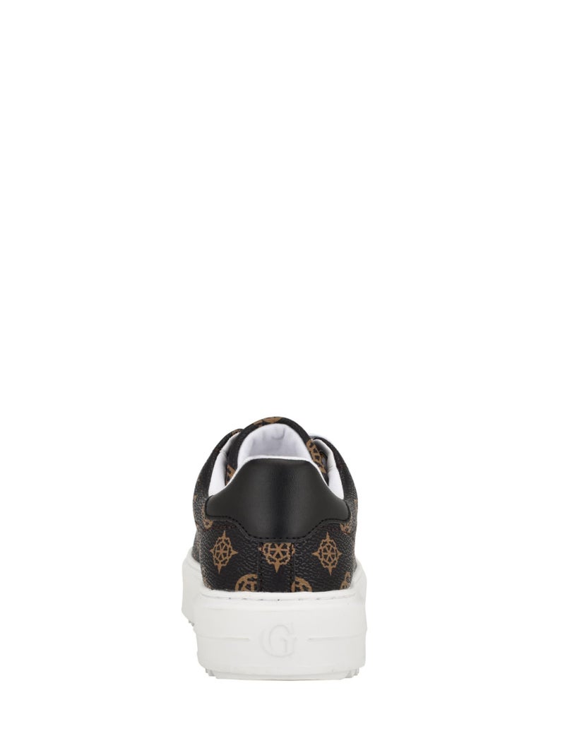 GUESS Women's DENESA Sneaker, Medium Brown Logo 210, 6 - Image 4