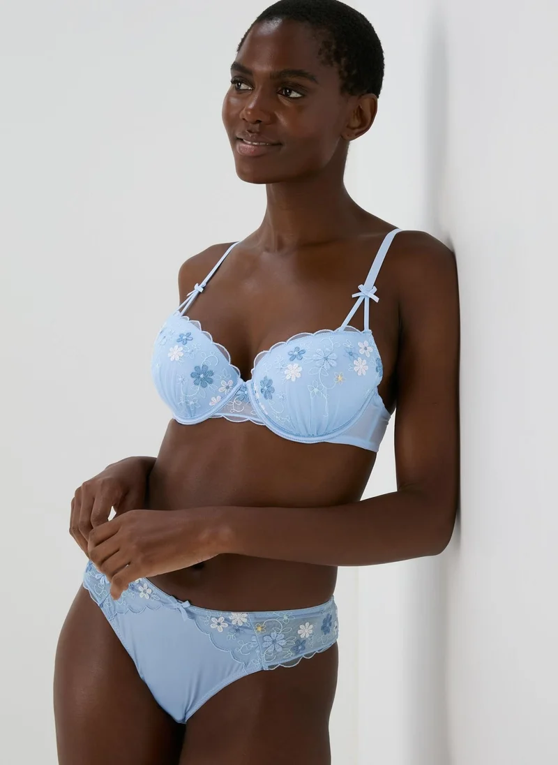 Matalan Blue Floral Bra