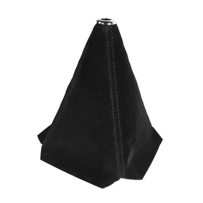 BESULEN Car Shift Boot Cover Suede Leather Shift Knob Boot Dust Cover ManualAuto Shifter Boot Sleeve Replacement Handbrake Gaiter Boot Dust Cover Car Interior Accessories BlackBlack