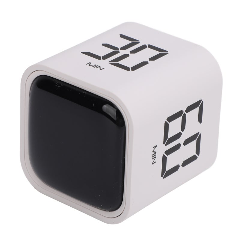 Rotating Countdown Timer: White, Type C Fast Charging, 2 Volume Levels Vibration Mode - Pause Reset Functions, Versatile Timer for Cooking, Studying, Work And Daily Activities - Image 2