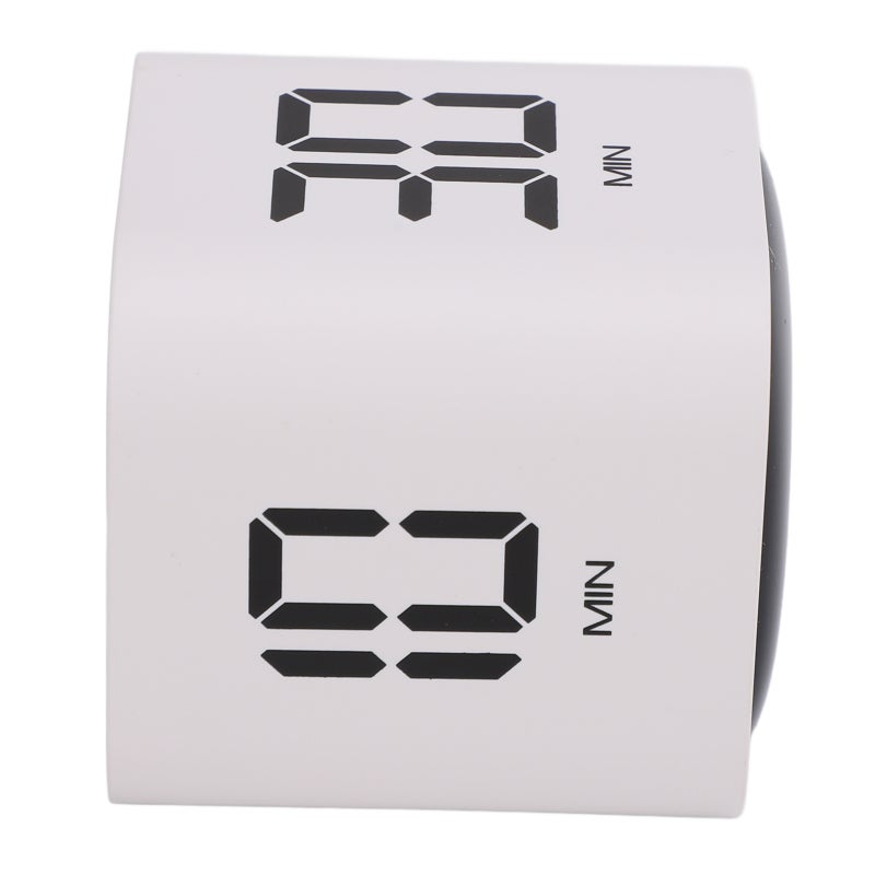 Rotating Countdown Timer: White, Type C Fast Charging, 2 Volume Levels Vibration Mode - Pause Reset Functions, Versatile Timer for Cooking, Studying, Work And Daily Activities - Image 3