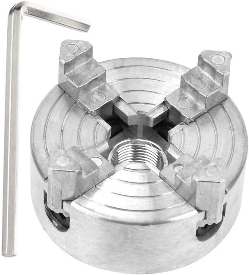 Mini 4-jaw Manual Lathe Chuck Zinc Alloy Practical Metal Lathe Chuck for DIY Repairing Parts Accessories - Image 1