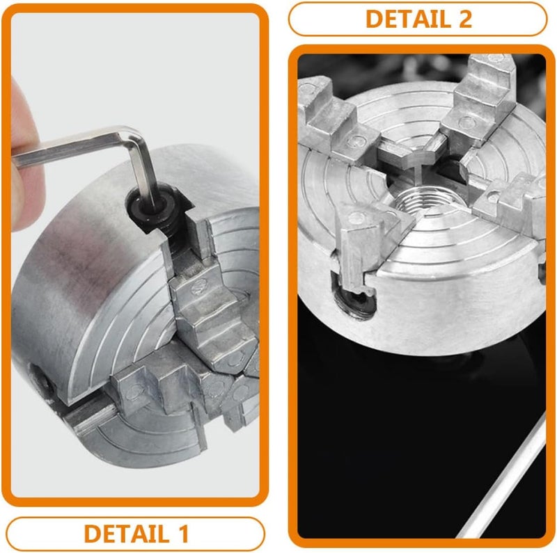 Mini 4-jaw Manual Lathe Chuck Zinc Alloy Practical Metal Lathe Chuck for DIY Repairing Parts Accessories - Image 3