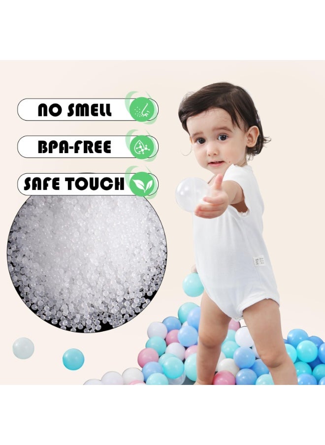 ZERIFAM 100-Piece Soft Ocean Pit Toy Balls, Ocean Balls for Kids, 2.2" Crush-Proof Plastic, BPA Free, Non-Toxic, 7 Vibrant Colors, Includes Reusable Mesh Bag  - Image 4