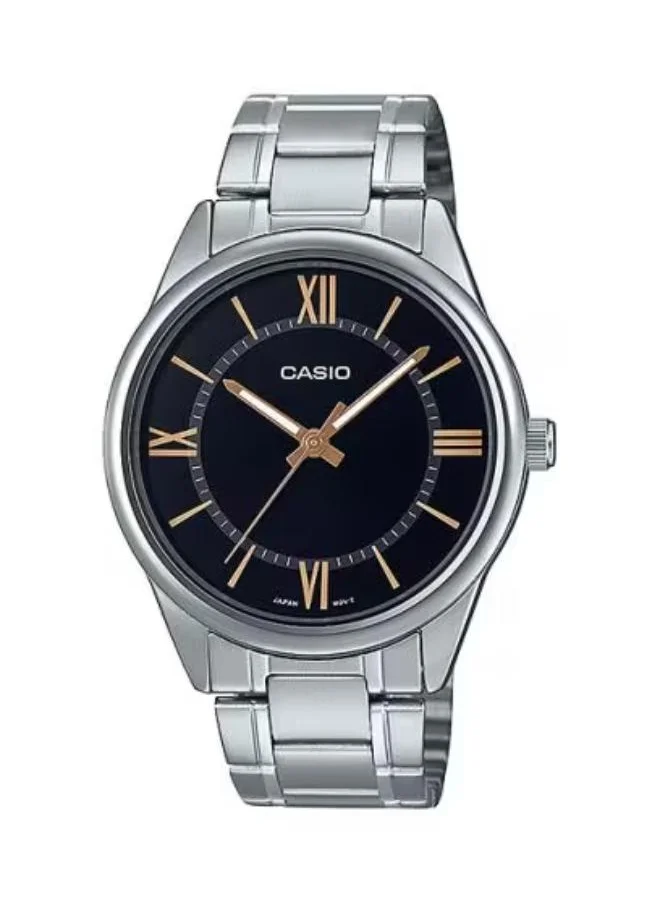 CASIO Men's Analog Display Watch With Silver Stainless steel Strap - MTP-V005D-1B