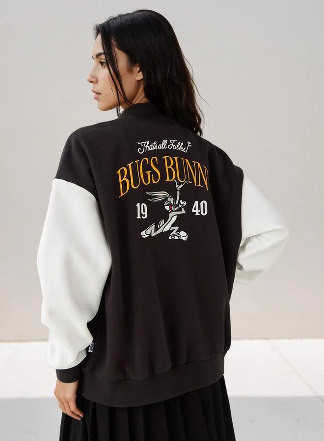 اس بي كاركترز جاكيت فارستي بطبعة باغز باني