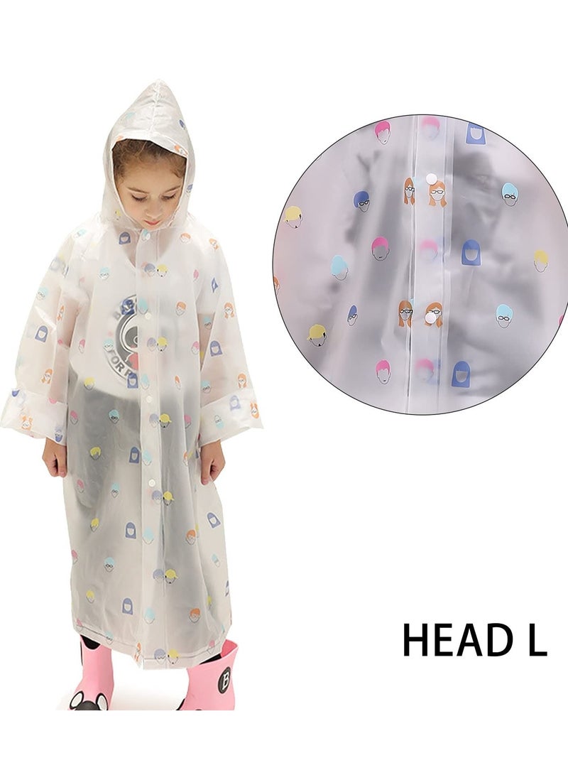 KASTWAVE Kids Waterproof Rain Coat, Hooded Children's Waterproof and Reflective Raincoat, Creative Printed Cute Animal Pattern, with Adjustable Buttons and Windproof Cuffs - Image 5