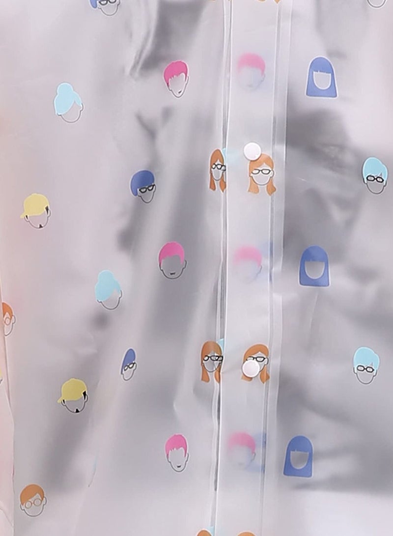 KASTWAVE Kids Waterproof Rain Coat, Hooded Children's Waterproof and Reflective Raincoat, Creative Printed Cute Animal Pattern, with Adjustable Buttons and Windproof Cuffs - Image 4