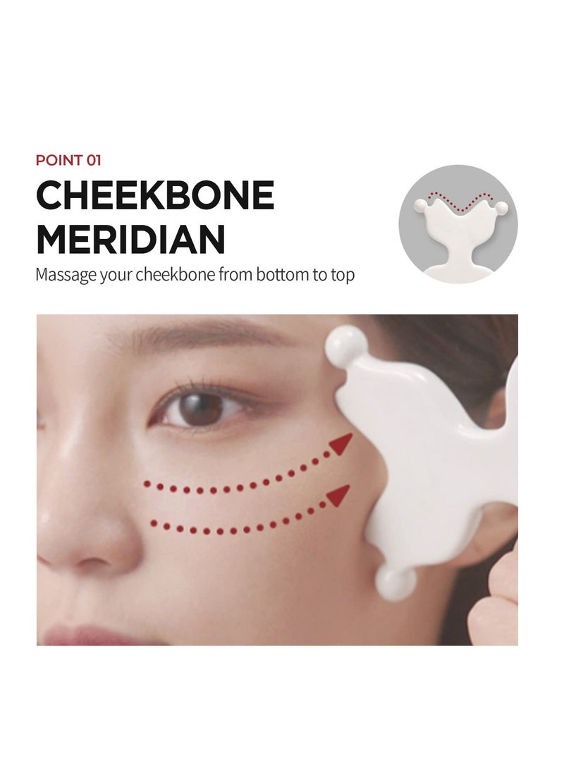 KASTWAVE Gua Sha Massage Tool, Body Massage Tool, Ceramic Gua Sha, for Promotes Blood Flow Prevents Wrinkles Removes Toxins, Facial Massager - Image 2