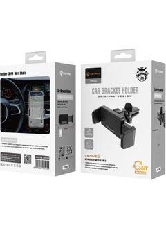 Lenyes CR144 360° Rotating Ventilation Design Car Phone Holder Black  - Image 5