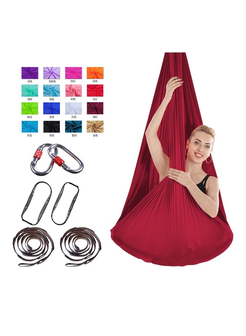 Loquat أرجوحة يوغا جوية مريحة ومقاومة للتآكل مقاس 400*280 سم