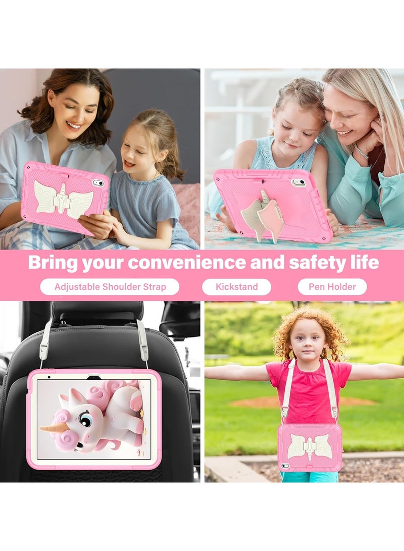 For iPad A16 11th Generation 11-inch 2025 iPad 10th Generation 10.9-inch 2022 Kids Case with Pencil Slot erfly Stand Shoulder Strap Full Body Durable Drop Protection - Image 5