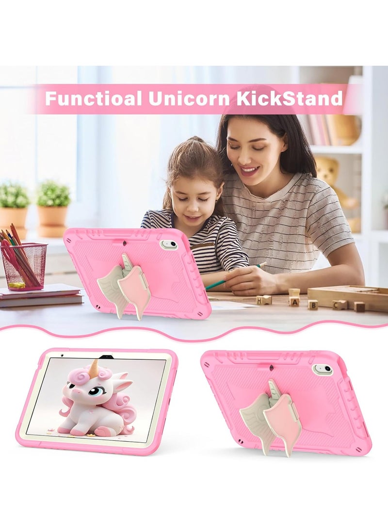 For iPad A16 11th Generation 11-inch 2025 iPad 10th Generation 10.9-inch 2022 Kids Case with Pencil Slot erfly Stand Shoulder Strap Full Body Durable Drop Protection - Image 4