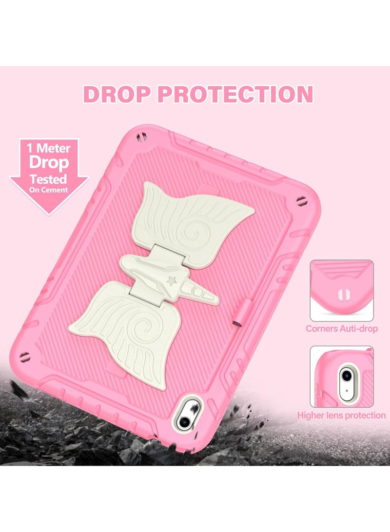 For iPad A16 11th Generation 11-inch 2025 iPad 10th Generation 10.9-inch 2022 Kids Case with Pencil Slot erfly Stand Shoulder Strap Full Body Durable Drop Protection - Image 3