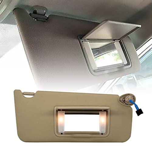 NHILES Passenger Right Sun Visor Compatible with Honda Accord 2008 2009 2010 2011 2012 2013 2014 2015 2016 2017 with Light Replaces # 83230TA0A91ZB (Beige) - Image 5